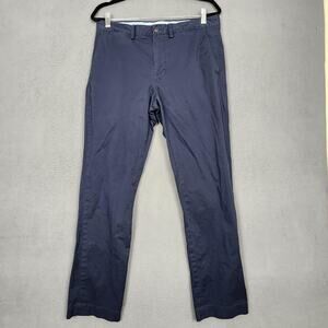 Polo Ralph Lauren Pants Mens 33x32 Blue Stretch Straight Fit Chino Casual Twill